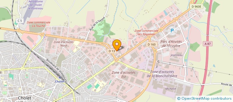 localisation de l'entreprise SARL CHOLET EQUIPEMENT HOTELIER à CHOLET
