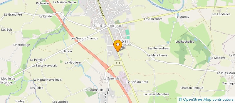 localisation de l'entreprise SARL CHRIS  SAINT-DOMINEUC