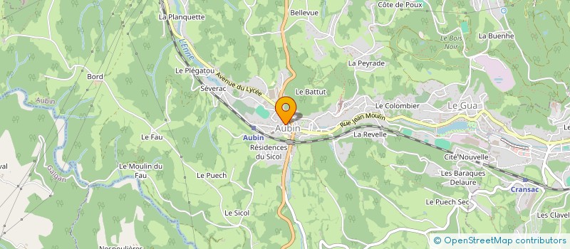 localisation de l'entreprise SARL CHRIS FUNERAIRE  AUBIN