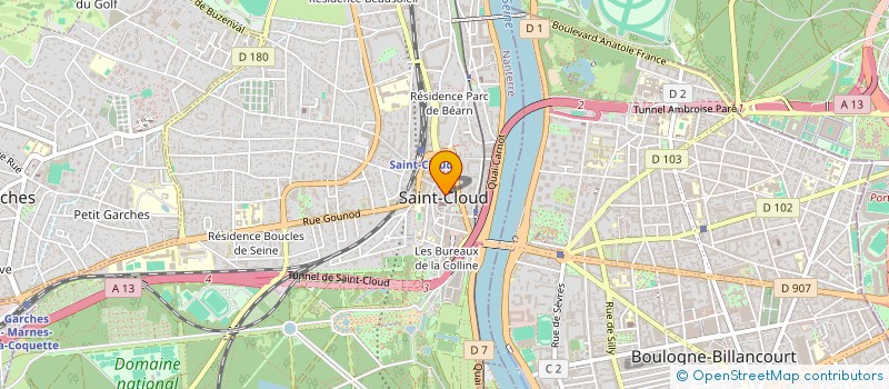 localisation de l'entreprise SARL CHRISS à SAINT-CLOUD