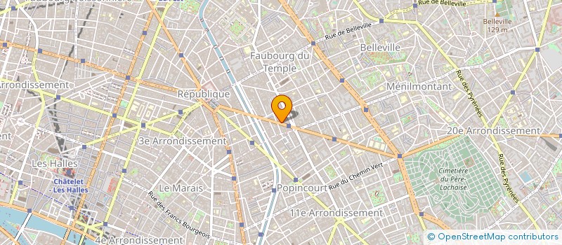 localisation de l'entreprise SARL CHRISTINE QUARTIER LA TENTE à PARIS