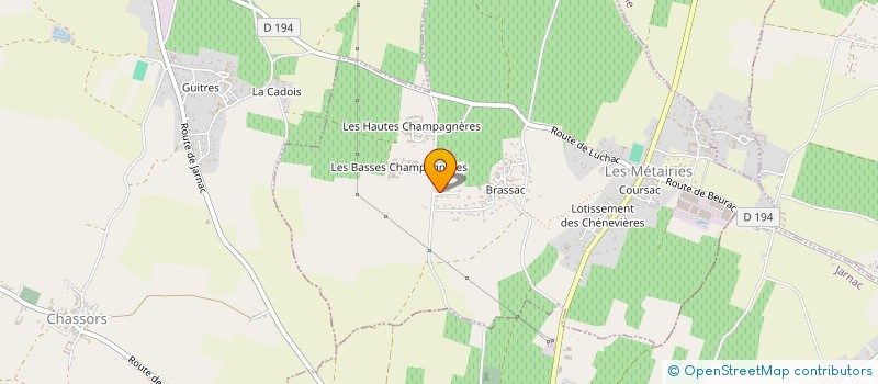 localisation de l'entreprise SARL CHRISTOPHE GRENOT à JARNAC