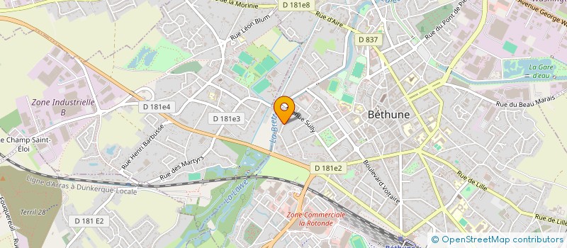 localisation de l'entreprise SARL CHRISTOPHE JUMEZ à BETHUNE