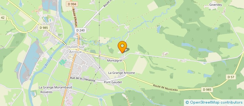 localisation de l'entreprise SARL CHRISTOPHE MICHEL à TOULON-SUR-ARROUX