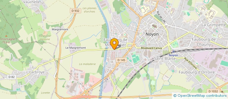 localisation de l'entreprise SARL CIBE à NOYON