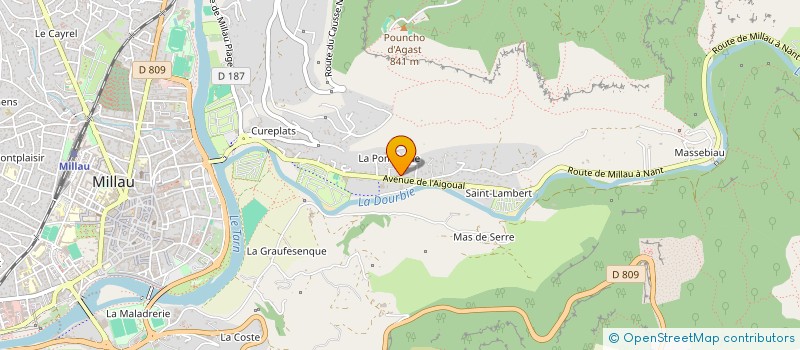 localisation de l'entreprise SARL CIE AVEYRON DE LOCATION à MILLAU