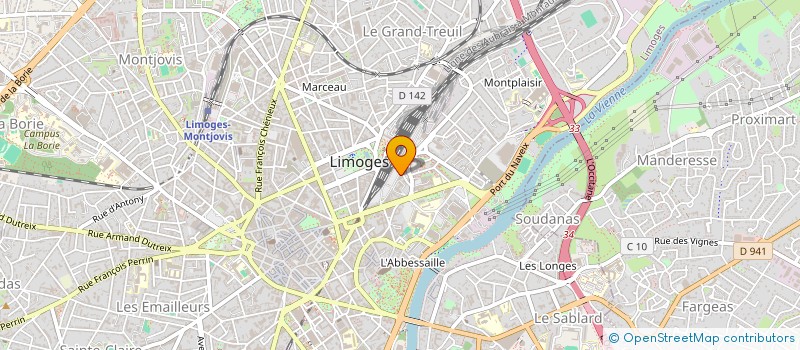 localisation de l'entreprise SARL CITY BOEUF à LIMOGES