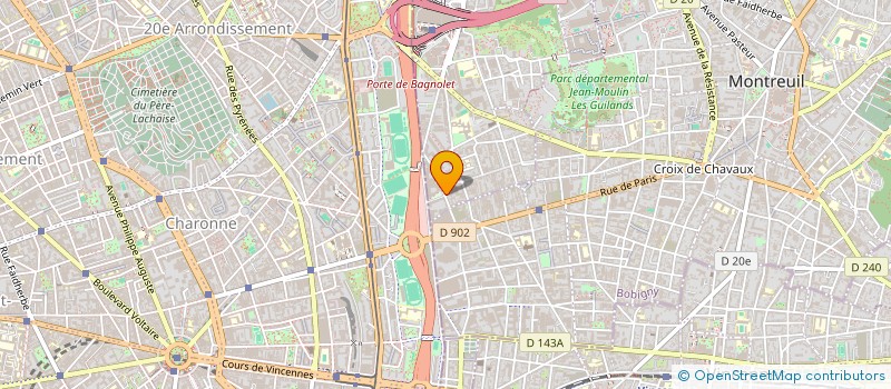 localisation de l'entreprise SARL CITY TEX à BAGNOLET