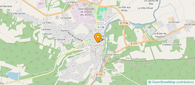 localisation de l'entreprise SARL CLAREM  LA GACILLY