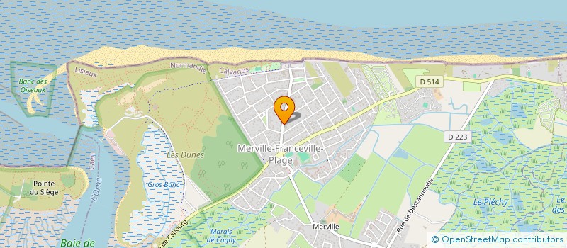 localisation de l'entreprise SARL CLATOT  MERVILLE-FRANCEVILLE-PLAGE