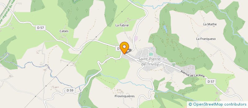 localisation de l'entreprise SARL CLAUDE BARTHES  SAINT-PIERRE-DE-TRIVISY