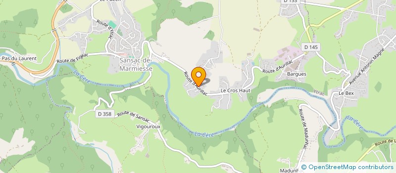 localisation de l'entreprise SARL CLAUDE MEALLET TP à SANSAC-DE-MARMIESSE