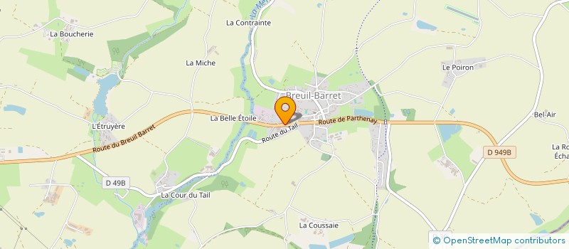 localisation de l'entreprise SARL CLAUDE PATRICK à LA CHATAIGNERAIE