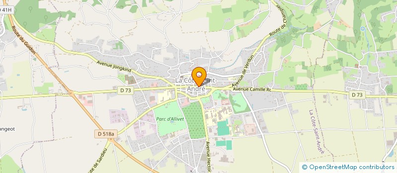 localisation de l'entreprise SARL CLAVEL-MOROT  LA COTE-SAINT-ANDRE