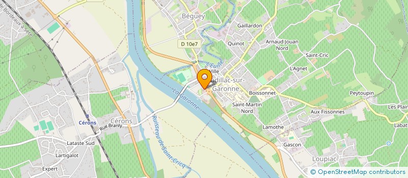 localisation de l'entreprise SARL CLAVERIE à CADILLAC-SUR-GARONNE