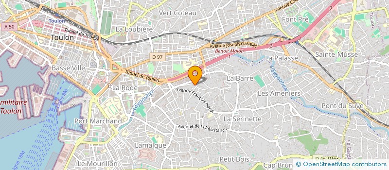 localisation de l'entreprise SARL CLEAN ROUTE  TOULON