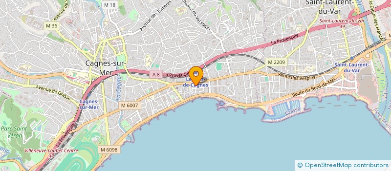 localisation de l'entreprise SARL CLEMENTI ET FILS à CAGNES-SUR-MER