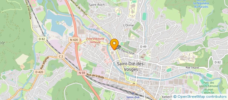 localisation de l'entreprise SARL CLOS DE L'HERMITAGE  SAINT-DIE-DES-VOSGES