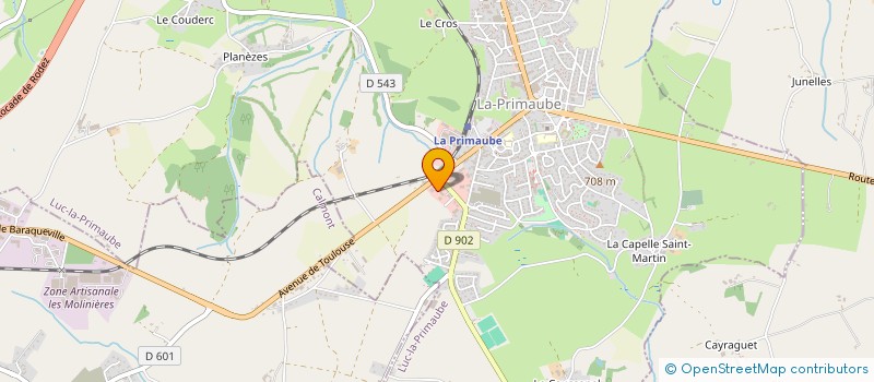 localisation de l'entreprise SARL CLUZEL à LUC-LA-PRIMAUBE