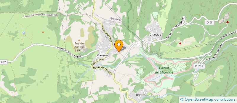 localisation de l'entreprise SARL CM PEINTURE à SAINT-GENES-CHAMPANELLE