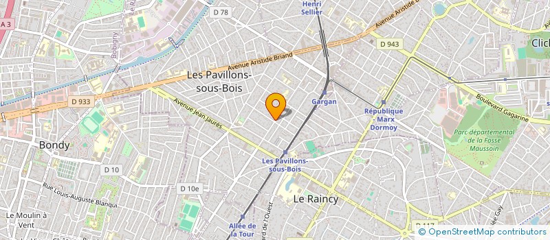 localisation de l'entreprise SARL CM TRANSPORTS  LES PAVILLONS-SOUS-BOIS