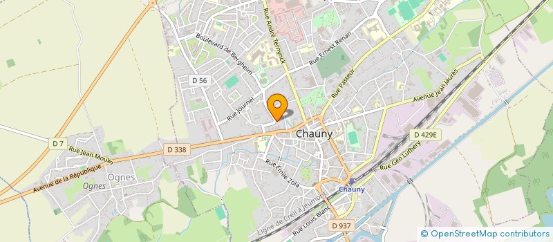 localisation de l'entreprise SARL COBANE à CHAUNY