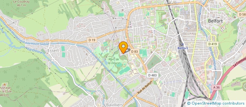 localisation de l'entreprise SARL CODEREAL 3 D à ETUPES