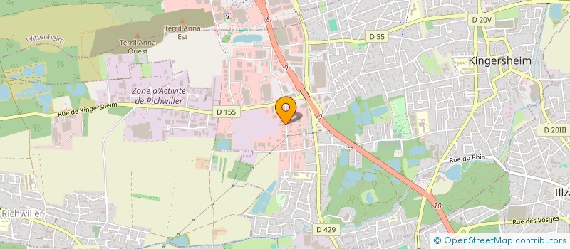 localisation de l'entreprise SARL COFA - FRANCE  KINGERSHEIM