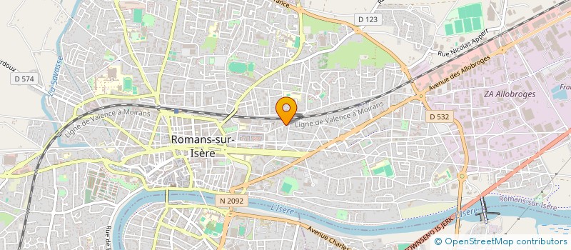 localisation de l'entreprise SARL COGA à ROMANS-SUR-ISERE