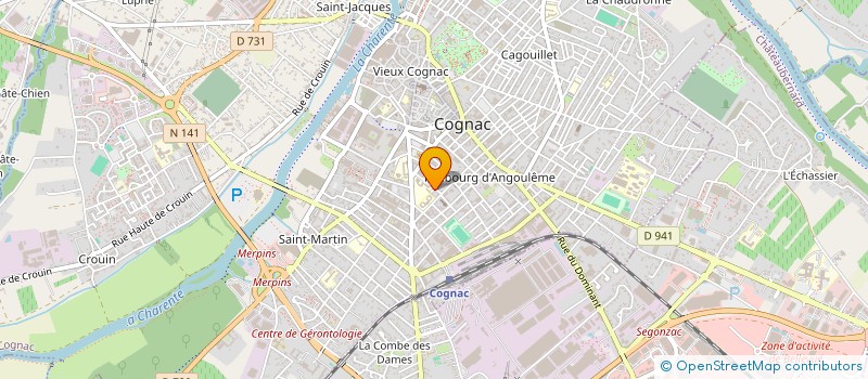 localisation de l'entreprise SARL COGNAC ARTS GRAPHIQUES à COGNAC