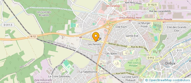 localisation de l'entreprise SARL COIFF SUD à DREUX