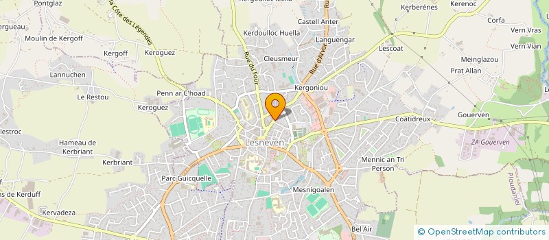 localisation de l'entreprise SARL COIFFURE QUERE à LESNEVEN