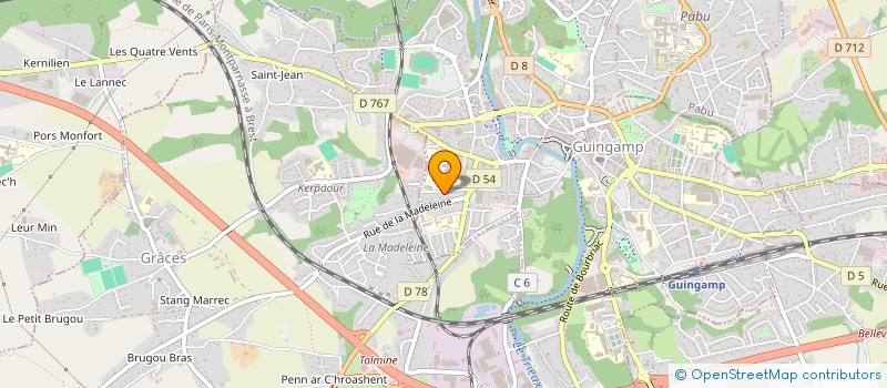 localisation de l'entreprise SARL COLLECTICOM  GUINGAMP