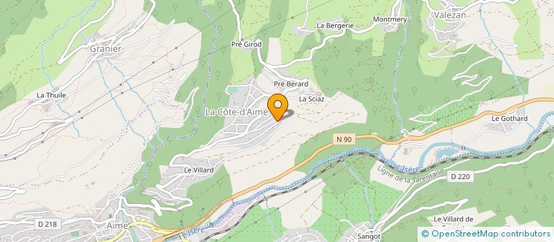 localisation de l'entreprise SARL COLLOMB  LA PLAGNE TARENTAISE