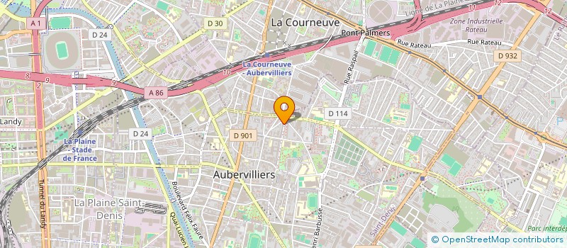 localisation de l'entreprise SARL COMMUNICATION EDITIONS ENTREPRISES  AUBERVILLIERS