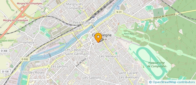 localisation de l'entreprise SARL COMPIEGNE ORLY ROISSY à COMPIEGNE