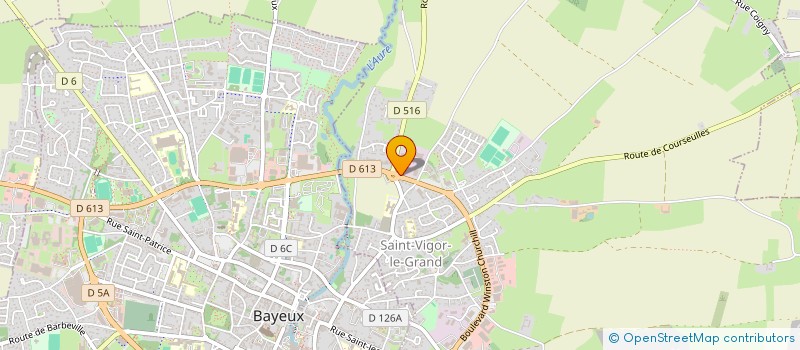 localisation de l'entreprise SARL COMPTOIR BAYEUSAIN DE L'AUTOMOBILE  SAINT-VIGOR-LE-GRAND