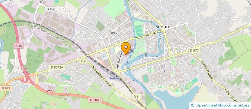 localisation de l'entreprise SARL COMPTOIR ELECTRIQUE MEUSIEN ET ARDENNAIS à SEDAN