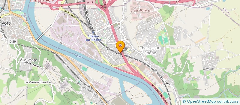 localisation de l'entreprise SARL CONCEPT ALU STORE à CHASSE-SUR-RHONE