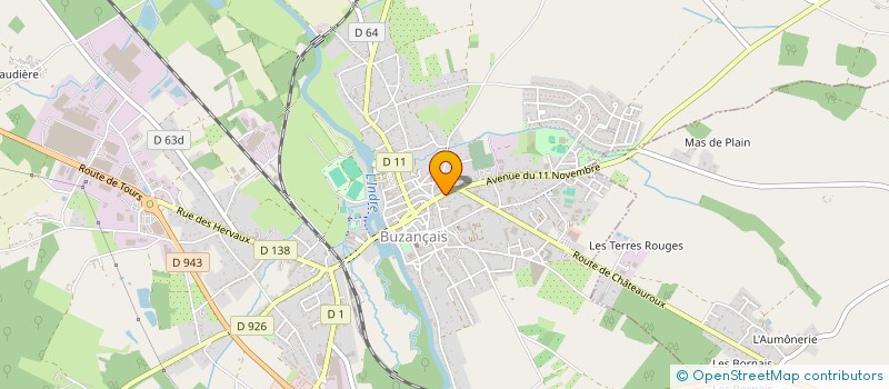 localisation de l'entreprise SARL CONCIERGERIE CHATEAUROUX à BUZANCAIS
