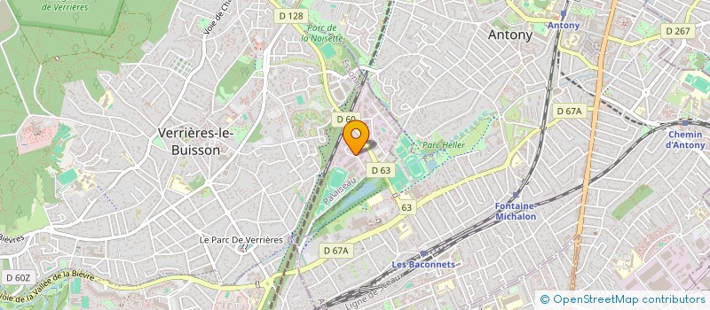 localisation de l'entreprise SARL CONSTR PISCINES ET BATIME  VERRIERES-LE-BUISSON