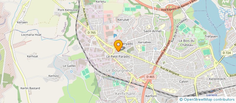 localisation de l'entreprise SARL CONSTRUCTION KOTAN  LORIENT