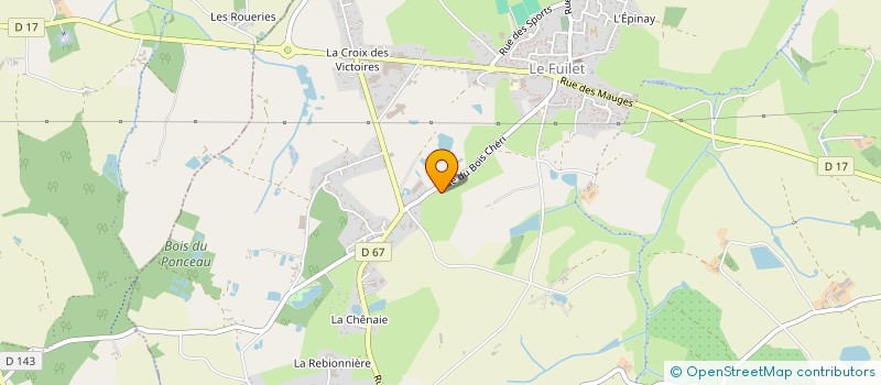 localisation de l'entreprise SARL CONSTRUCTION ROUSSEAU FUILETAISE  MONTREVAULT-SUR-EVRE