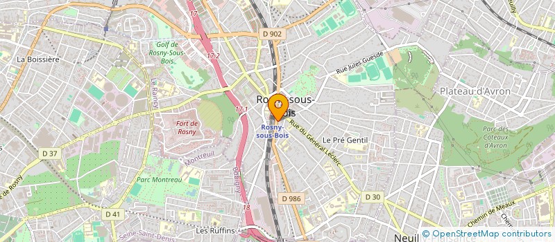 localisation de l'entreprise SARL CONSTRUCTION SUD-EST à ROSNY-SOUS-BOIS