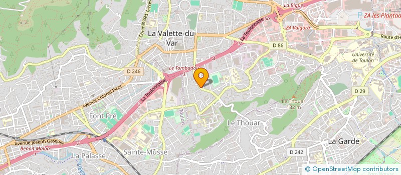 localisation de l'entreprise SARL CONSTRUCTIONS A C H à LA VALETTE DU VAR