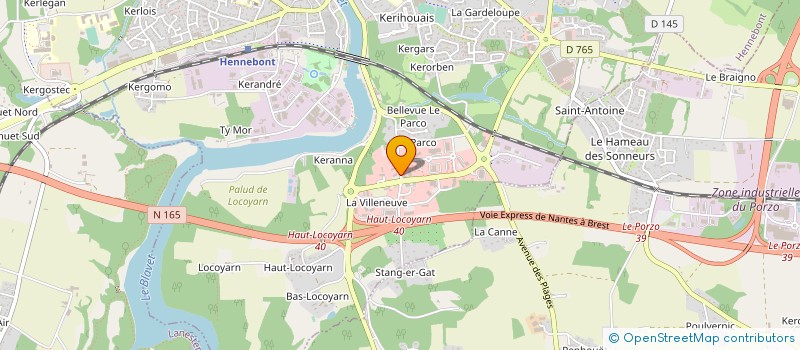 localisation de l'entreprise SARL CONSTRUCTIONS LANVAUDANAISES à HENNEBONT