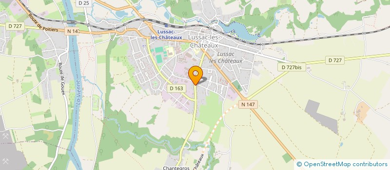 localisation de l'entreprise SARL CONSTRUCTIONS METALLIQUES COLASSON  LUSSAC-LES-CHATEAUX