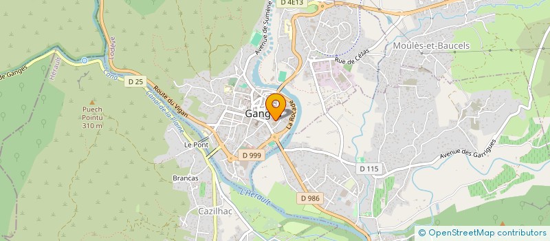 localisation de l'entreprise SARL CONTROLE TECHNIQUE AUTO CEVENOL  GANGES