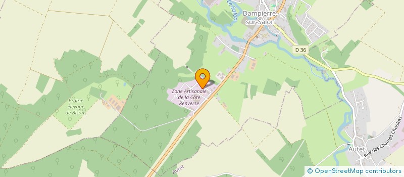 localisation de l'entreprise SARL CONTROLE TECHNIQUE AUTOMOBILE DES 4 RIVIERES à DAMPIERRE-SUR-SALON