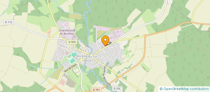 localisation de l'entreprise SARL CONTROLE TECHNIQUE AUTOP  MIREBEAU-SUR-BEZE